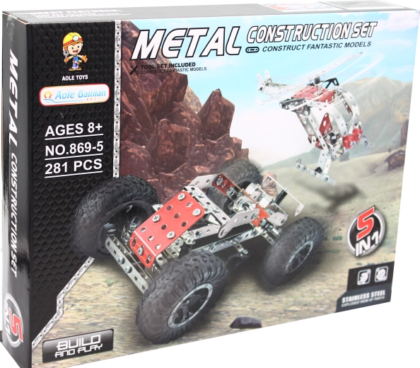 Metallbaukasten 5-in-1, 281 Teile