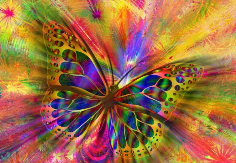 Puzzle Bunter Schmetterling 1000 Teile