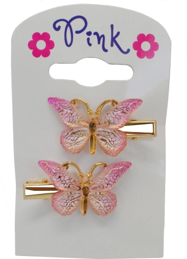 Set aus 2 Haarspangen Schmetterling
