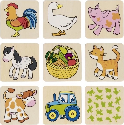 Holz-Memory-Spiel Bauernhof II