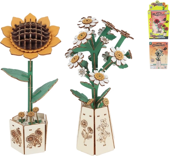 Holz-Bauset Baue deine Pflanze – Blume 20,5 cm