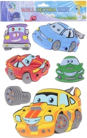 Wandaufkleber aus Schaumstoff – Auto-Motive für Kinderzimmer