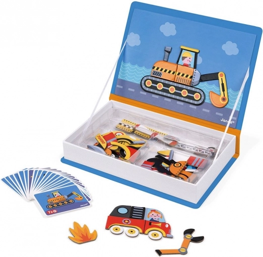 Janod Magnetibuch Fahrzeuge