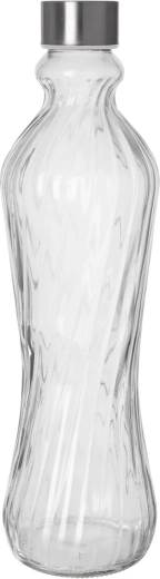 Glasflasche mit Metall-Schraubdeckel 0,98 l