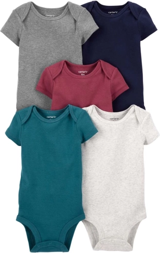 Carter's Baby-Bodys mit kurzem Arm und Envelope-Ausschnitt, 5 Stk. (Gr. 56)