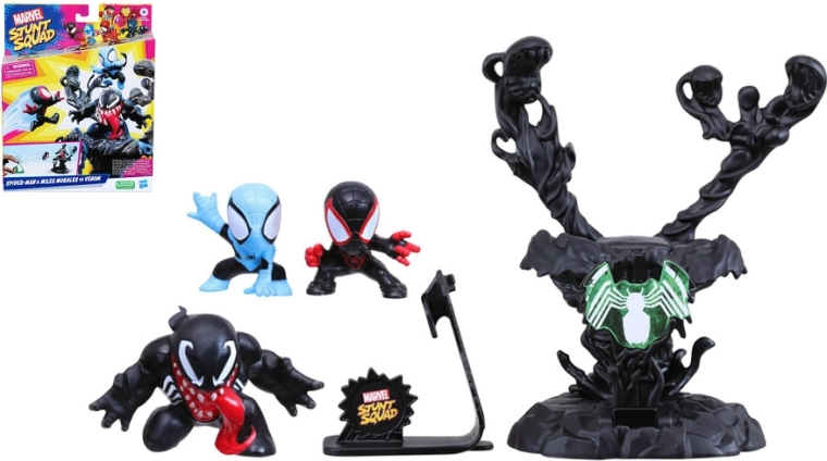 Spider-Man & Miles Morales vs. Venom – Gummifiguren mit Abschussvorrichtung