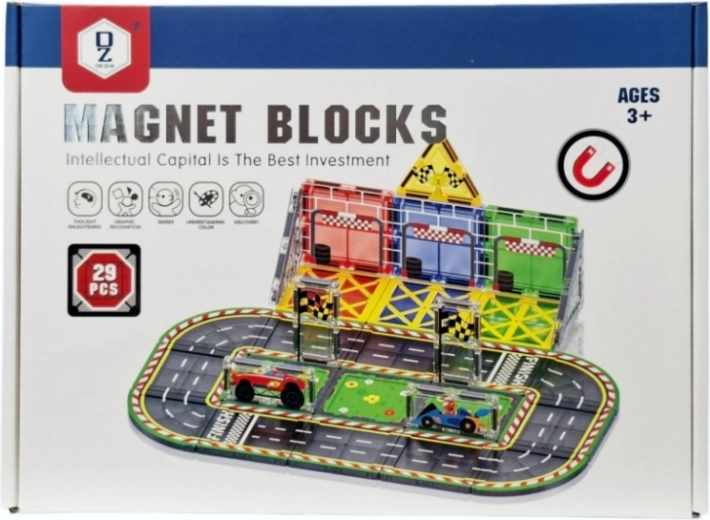 Magnetische Bausteine – Rennstrecke - 1 Stück