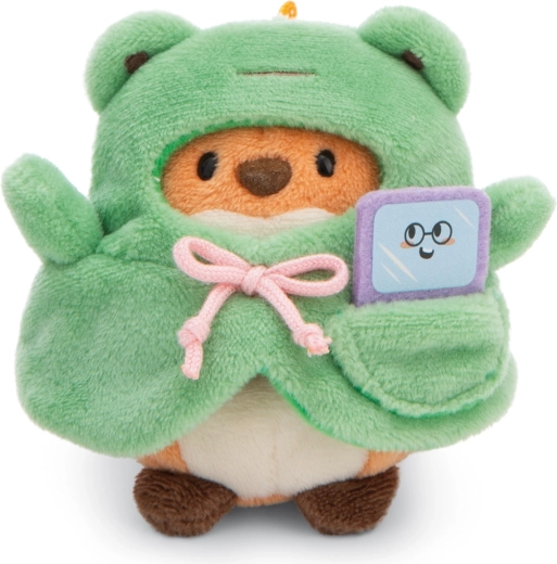 NICI MyMochi Fuchs Geeks im Frosch-Kostüm mit Mini-Videospiel – Plüsch-Set 3-in-1, 8 cm