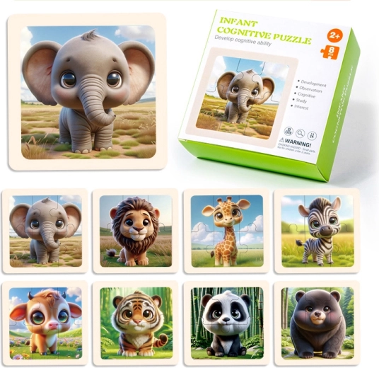 Holzpuzzle Safari, 8 Teile
