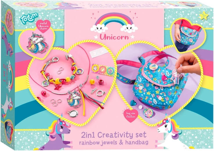Kreativset 2-in-1 Einhorn – Handtasche und Armbandherstellung TOTUM
