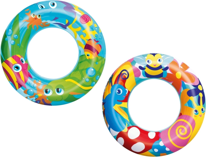 BESTWAY Kinder-Schwimmring aufblasbar 56 cm mit Meeres- und Insektenmotiven