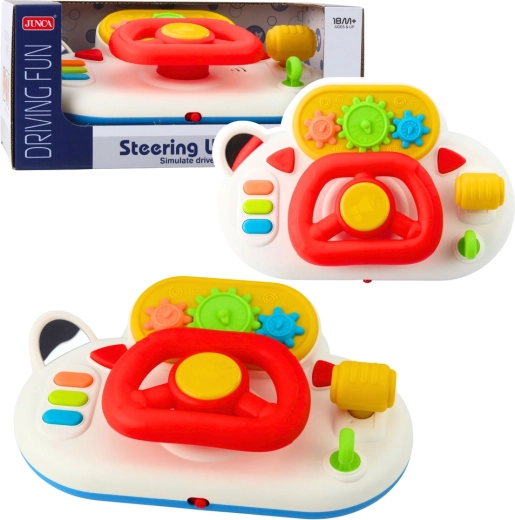Interaktiver Fahrsimulator für Kinder mit Lichtern und Geräuschen