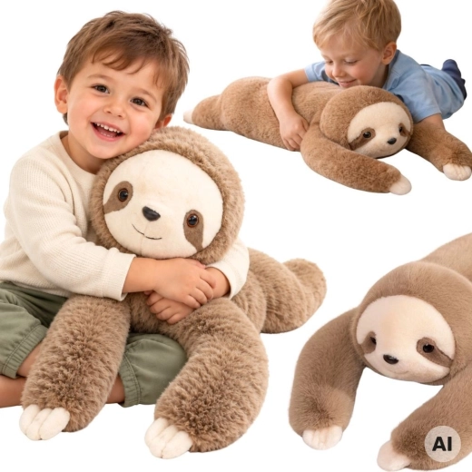 WOOPIE Gewichtetes sensorisches Plüschtier Faultier 2,5 kg
