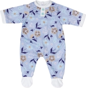 BABY born blauer Blumen-Strampler für 43 cm große Puppen