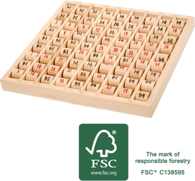 Small Foot Einmaleins mit Drehwalzen aus FSC-Holz