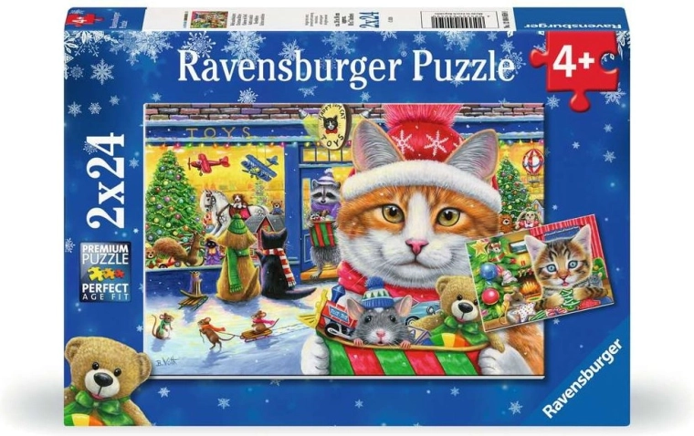 Ravensburger Puzzle Weihnachtskätzchen 2×24 Teile
