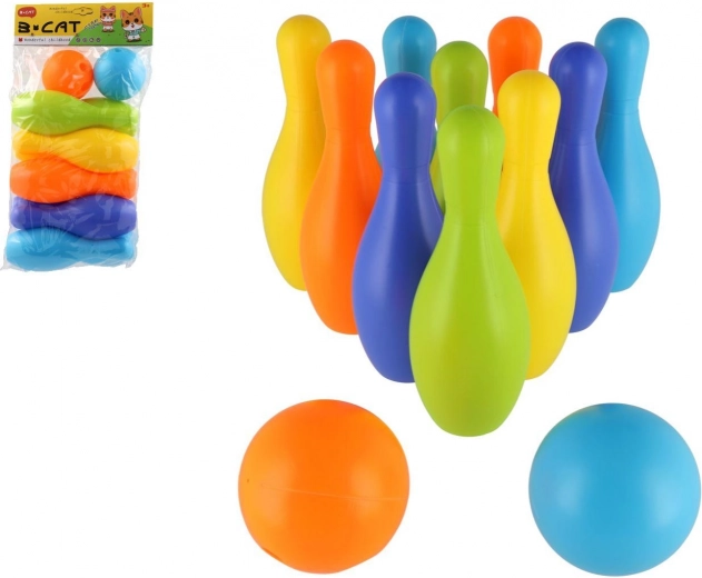Bunter Kegel- und Ball-Set für Kinder