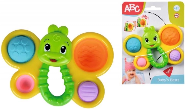 Rassel-Schmetterling für Babys mit weichen Füllungen und Griff