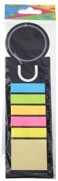 Haftnotiz-Set 6×20 Blatt mit Lineal