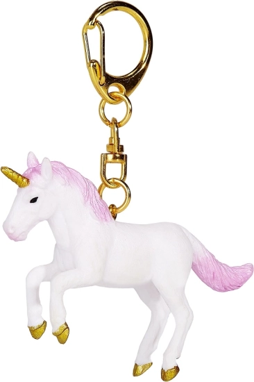 Schlüsselanhänger Einhorn mit Rosa Mähne und Schweif