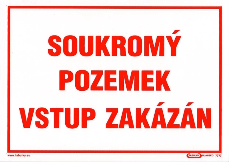 Schild Privatgrundstück – Zutritt verboten A4 Kunststoff 210 × 297 mm