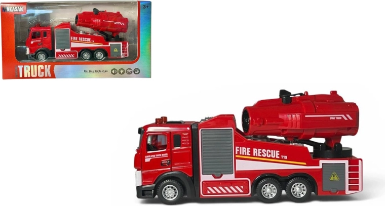 Feuerwehrauto mit Wasserwerfer, Licht und Sound