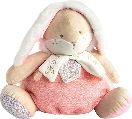 Doudou rosa Hase mit Stauraum für Pyjama 38 cm