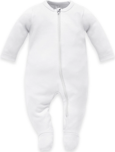 Pinokio Baby-Strampler mit Reißverschluss Lovely Day weiß aus Baumwolle (Größe 62)