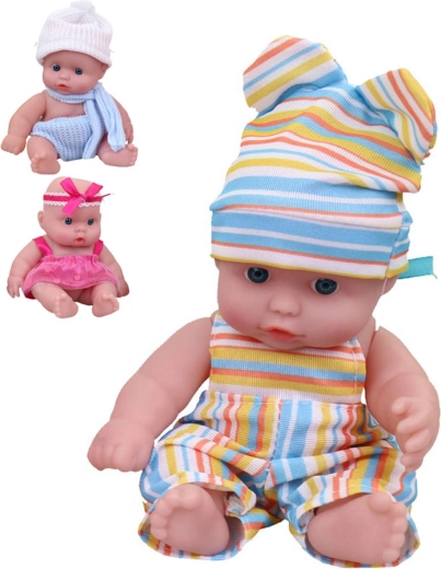 MaDe Babypuppe im Kleid 17 cm, sortiert – 1 Stück