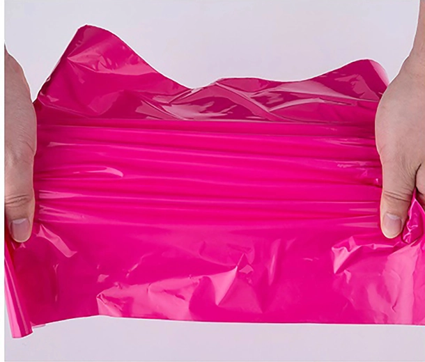 Rosa Versandtaschen aus Kunststoff, 50 Stück