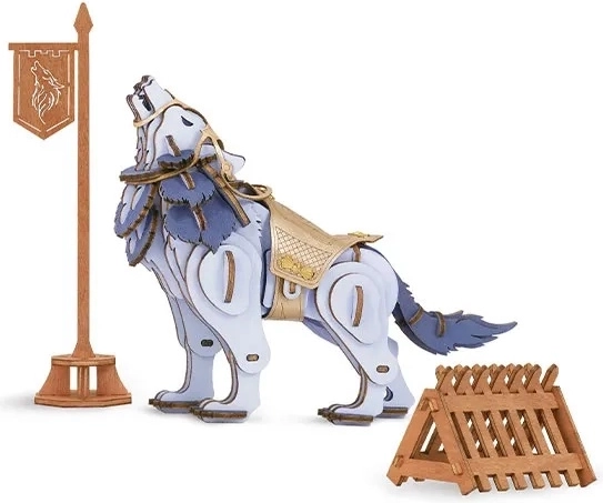 RoboTime 3D-Holzpuzzle Wolfskrieger