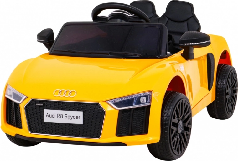 Audi R8 Spyder Elektro-Kinderauto mit Akku, gelb, mit Fernbedienung