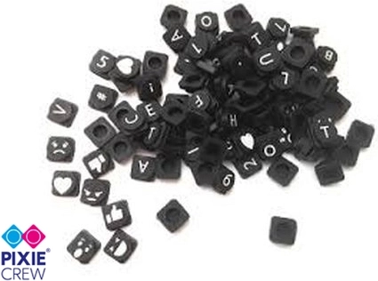 Zusätzliche Pixel mit Buchstaben und Zahlen PIXIE CREW – Set mit 100 Silikonteilen