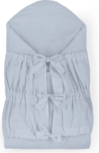 Petite&Mars Schnürwickeltuch nurse mit Kokoseinlage Dusty Blue 75 x 75 cm