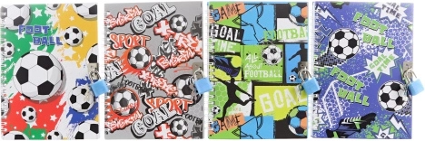 Notizbuch mit Schloss – Fußball