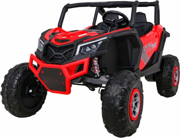 Elektrisches Kinder-Buggy UTV-MX 24V 4x4 mit Fernbedienung, LED und EVA-Rädern – rot