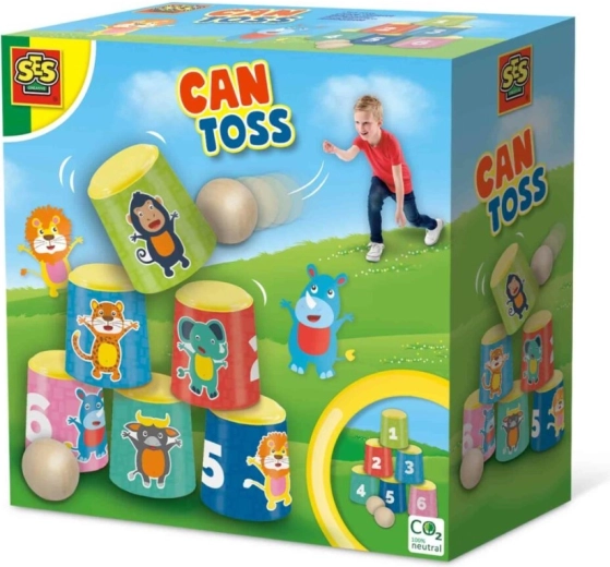 Einfaches Punktespiel mit zwei Holzkugeln