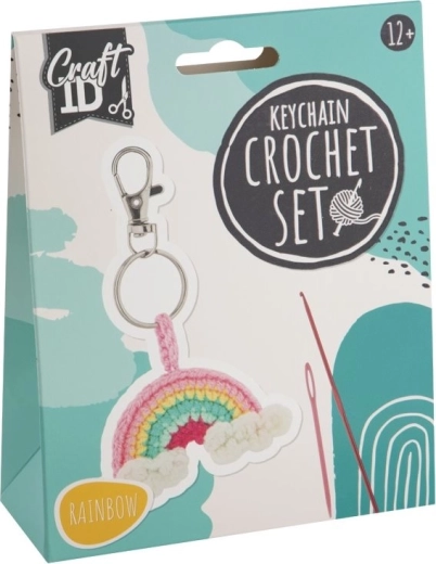 Gehäkelter Schlüsselanhänger Regenbogen CRAFT ID