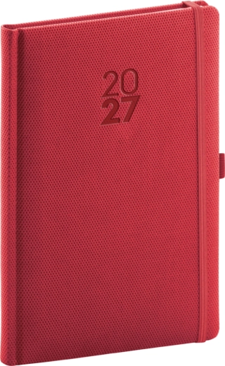 Notique Wochenkalender Diamante 2027 rot 15 × 21 cm