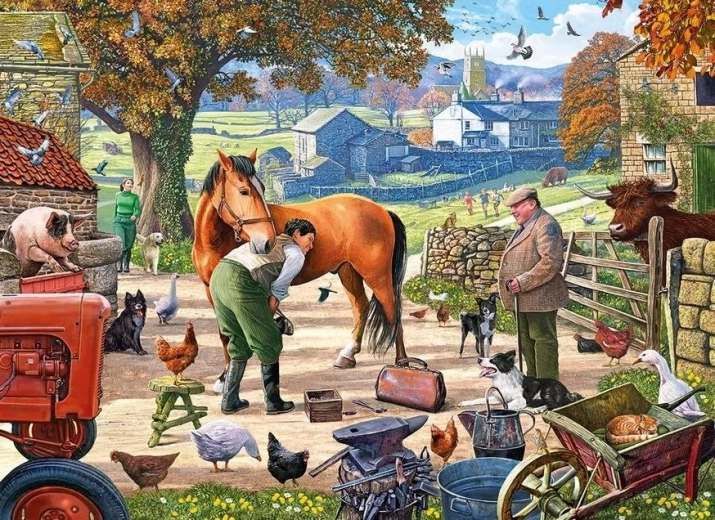 Puzzle Der Schmied auf dem Bauernhof 500 Teile GIBSONS