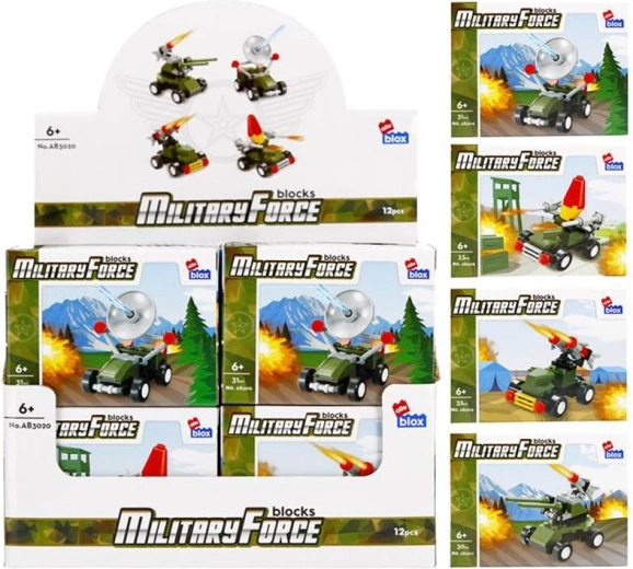 Bausteine Militärfahrzeuge – 4 Varianten