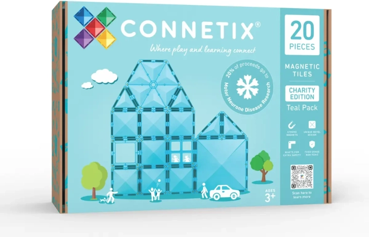 CONNETIX Charity-Set mit 20 türkisfarbenen Magnetbausteinen