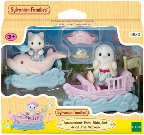 Sylvanian Families Meerfahrzeuge und Babyfiguren im Vergnügungspark