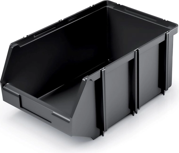 Kunststoff-Aufbewahrungsbox 11,1 l mit Systemverbindung, 360 × 240 × 160 mm, schwarz