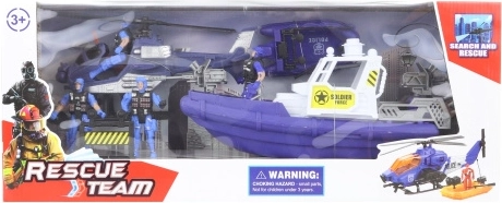 Polizei Set mit Boot und Hubschrauber
