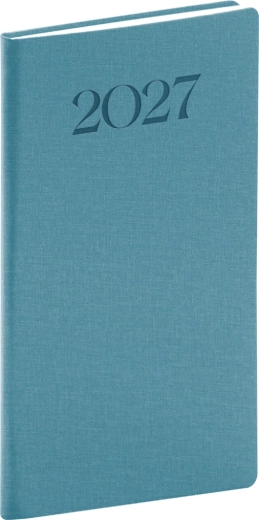 Notique Taschenkalender Biella 2027 blau 9 x 15,5 cm