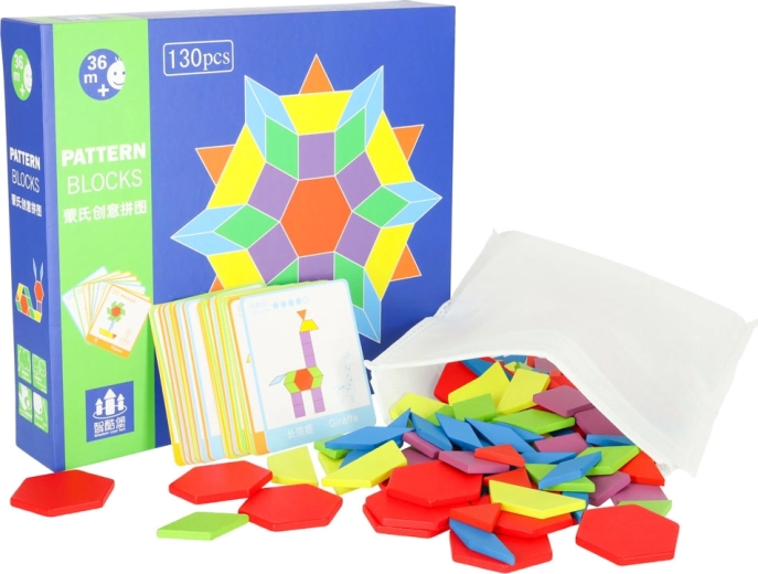 Montessori Mosaik Holzpuzzle mit 155 Teilen