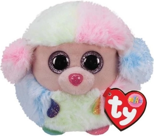Ty Puffies Meteor – Regenbogen-Pudel Plüschkugel