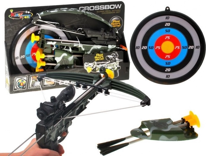 Kinderarmbrust mit Laserzielgerät und Zielscheibe