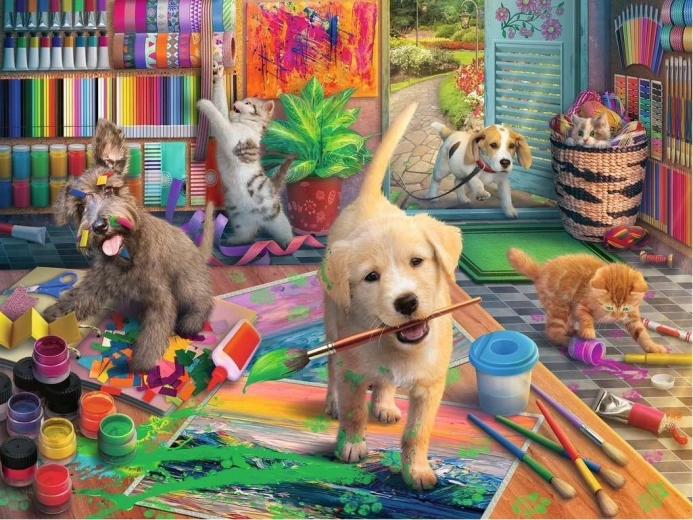 RAVENSBURGER Puzzle Niedliche Künstler XL 750 Teile